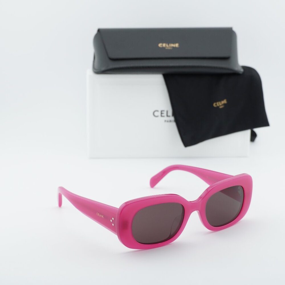 Celine CL40287U 72E Rectangle Sunglasses – Pink/Brown